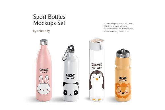Download Sport Bottles Mockups Set Bottle Mockup Free Packaging Mockup Design Mockup Free
