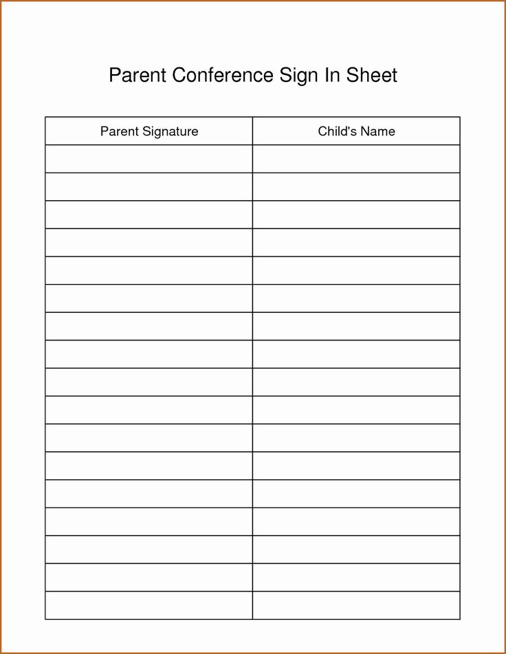 new parent sign in sheet pdf sign in sheet sign in sheet template