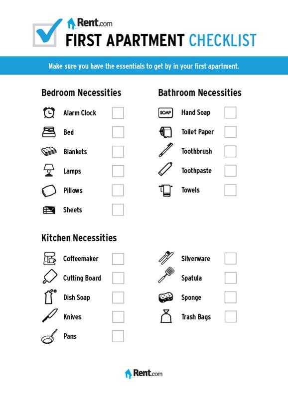 apartment essential checklist