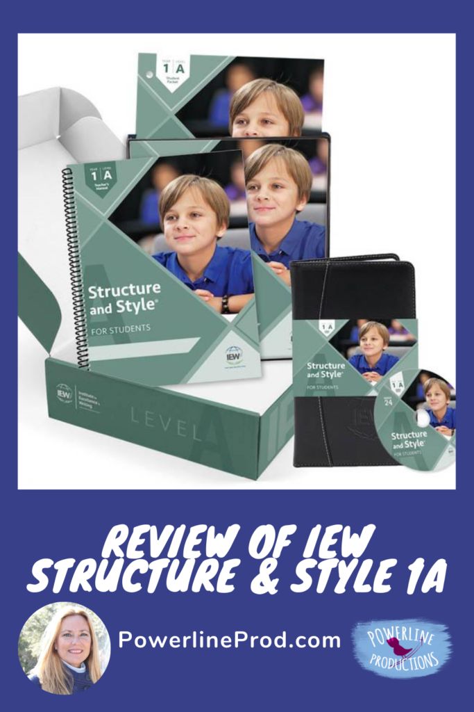 Review of iew structure style 1a powerline productions homeschool