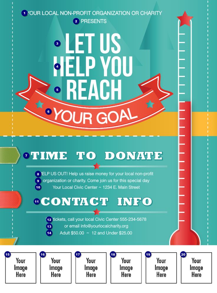 fundraising thermometer logo flyer with images fundraiser flyer examples