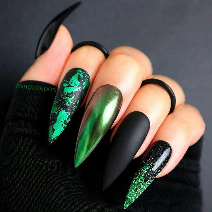 Dark Green Long Stiletto Nails Dark Green Long Nails Stiletto Dark Green Nails Long Stiletto Nails Olive Nails