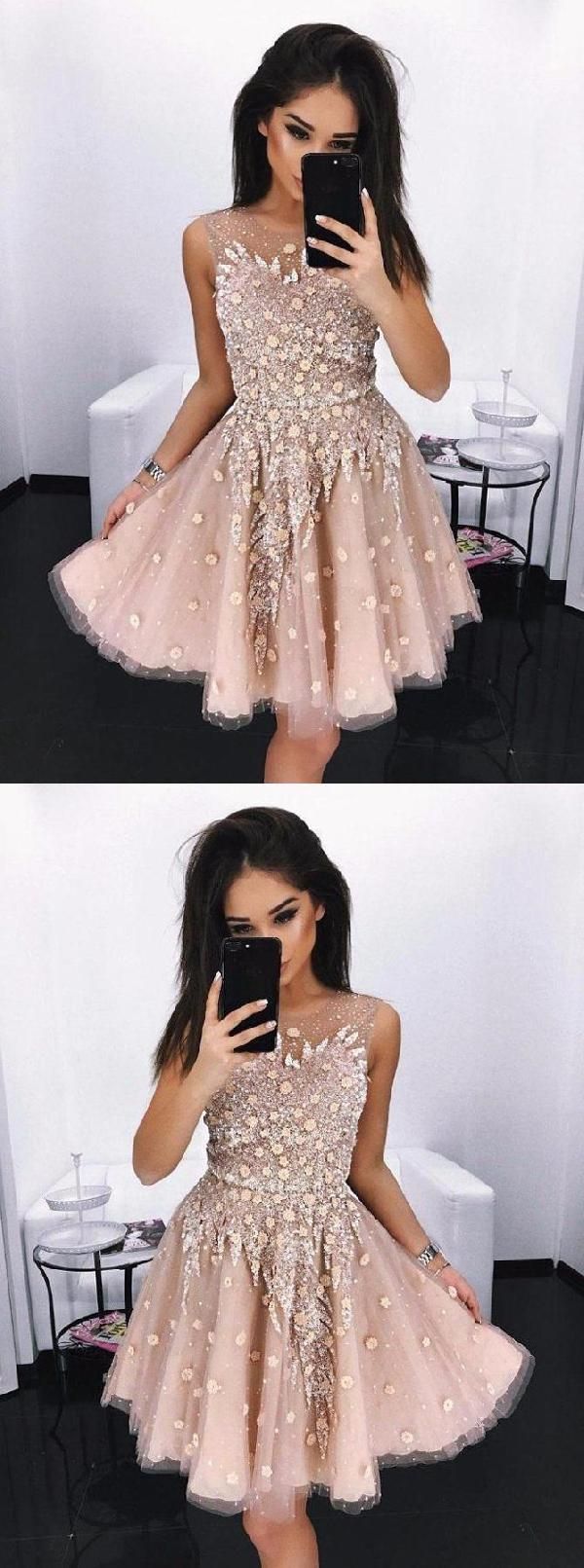 Sale Outstanding 2019 Prom Dresses, Prom Dresses A-Line, Prom Dresses Pink Prom ...