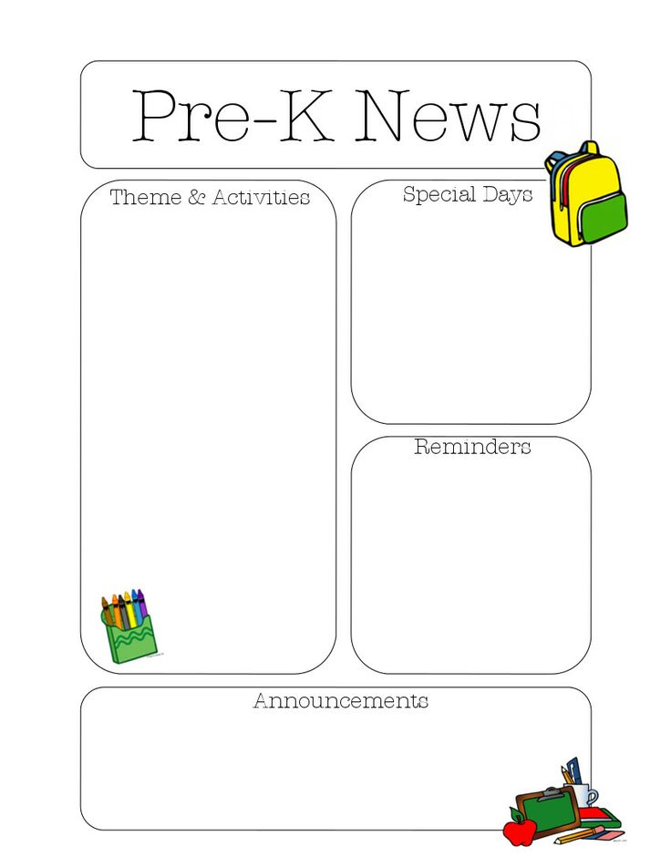 prek newsletters