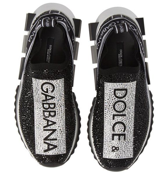 Dolce Gabbana Sorrento Jeweled Logo Sneaker Dolcegabbana Sneakers Shoes Dolce And Gabbana Womens Sneakers Leather Shoes Woman