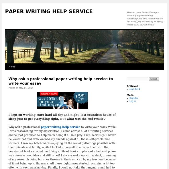 Pay someone to do your paper