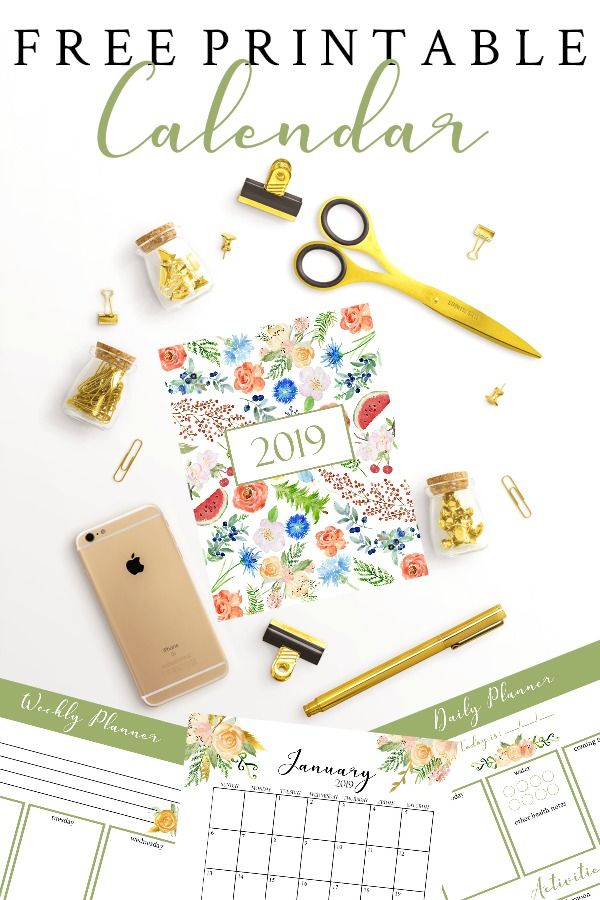 free printable calendar 2019