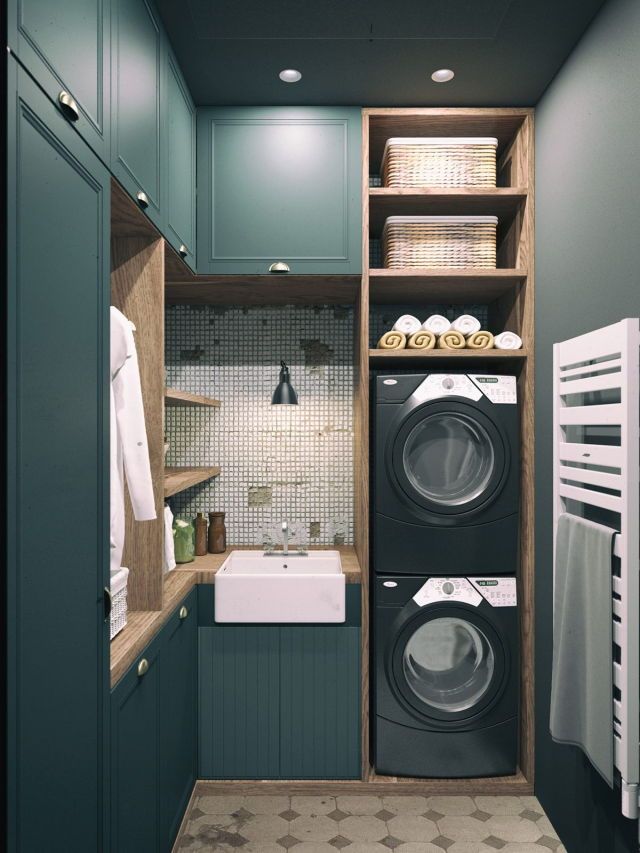 Small Bathroom Design With Laundry 25+ best stacked washer dryer ideas on pinterest | stackable Small Bathroom Design With Laundry 25+ best stacked washer dryer ideas on pinterest | stackable