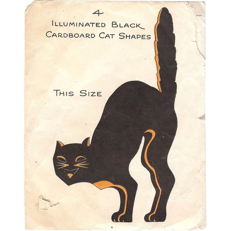 illuminated black cat halloween decoration hall brothers 1928