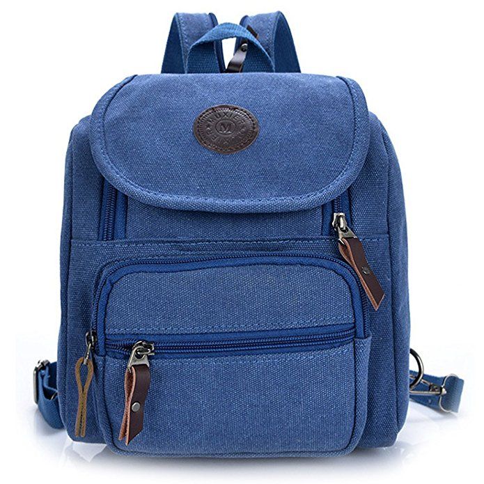 Hiigoo Multi Zipper Pocket Small Cross Body Shoulder Bag Backpack