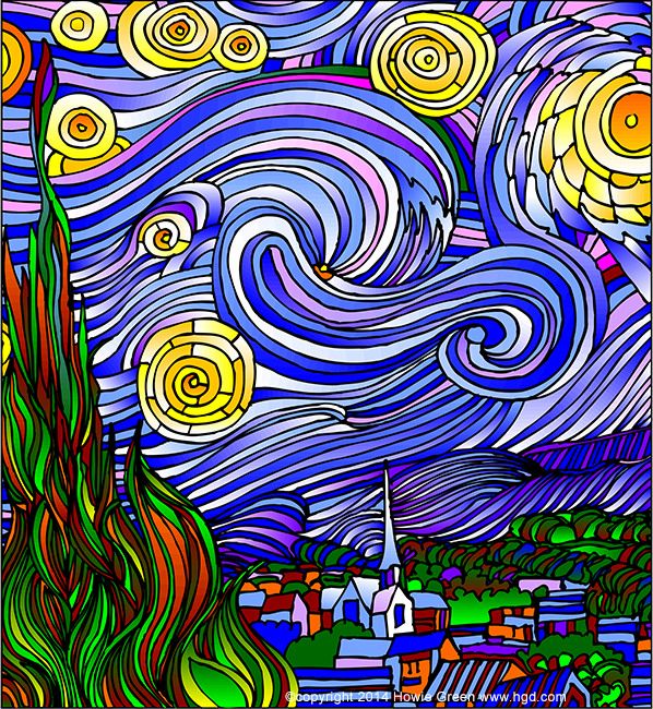 Quadro su Tela Stampa Incorniciata con Spessore di 2cm Altre Dimensioni Disponibili Decorazione Moderna PICANOVA Vincent Van Gogh Starry Night Over The Rhone 100x75cm