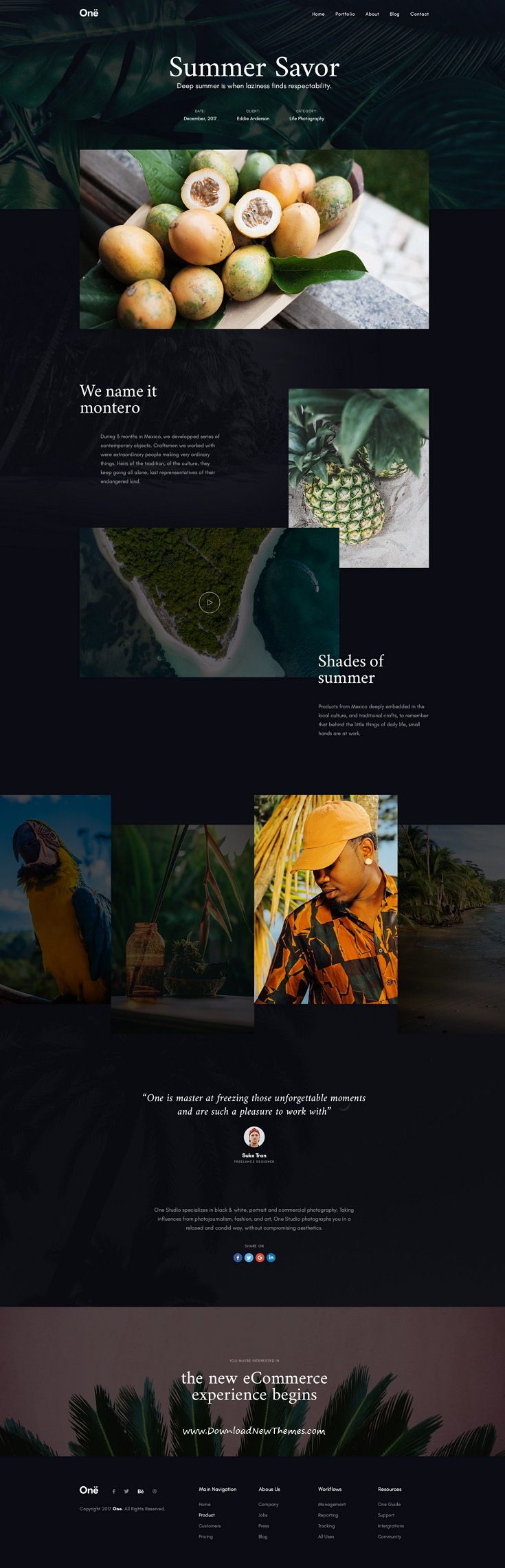 Onne is clean and modern design multipurpose PSD #template for #portfolio showcase #website with 21+ niche homepage layouts and 54 layered PSD files to live preview & download click on Visit