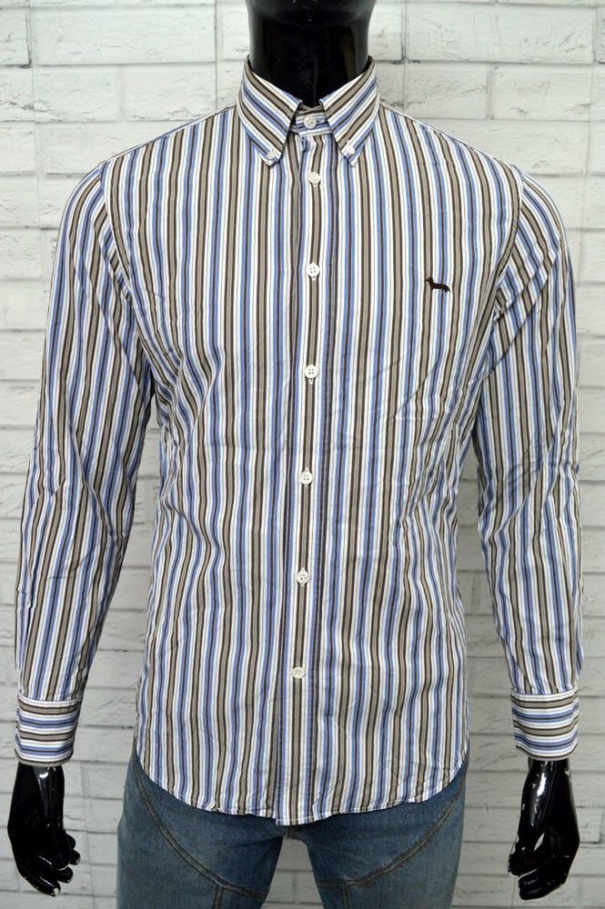 Da Uomo Elegante Casual Slim Dress Shirts UK Taglia S-XXL