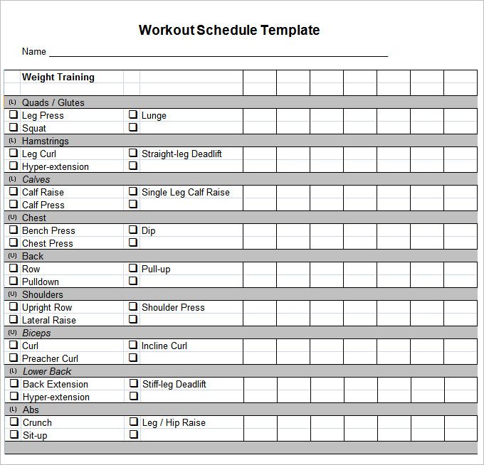 Workout Schedule Template u2013 10+ Free Word, Excel, PDF Format - appointment slip template Workout Schedule Template u2013 10+ Free Word, Excel, PDF Format - appointment slip template