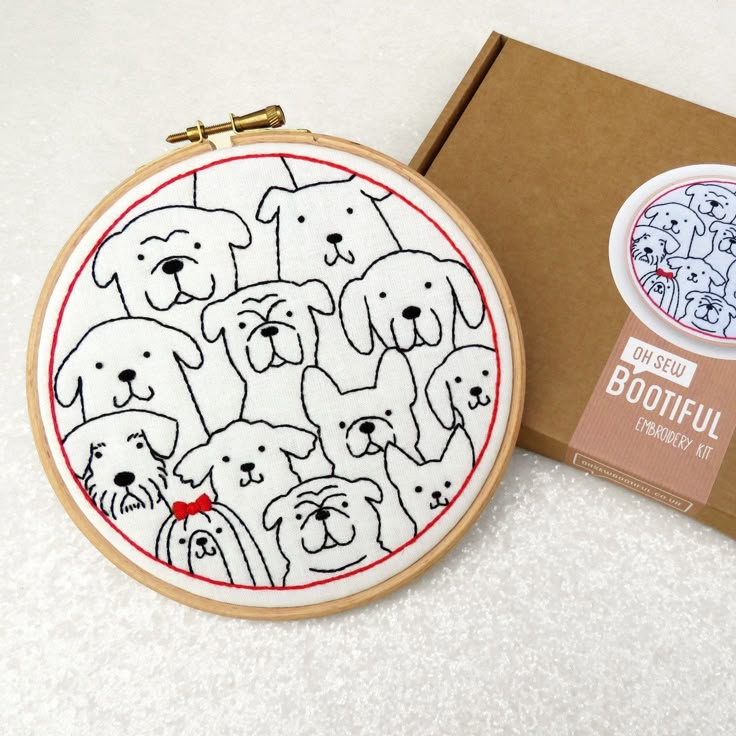 Woof! Woof! The brand new dogs embroidery kit is now available! It contains ever… Woof! Woof! The brand new dogs embroidery kit is now available! It contains ever…