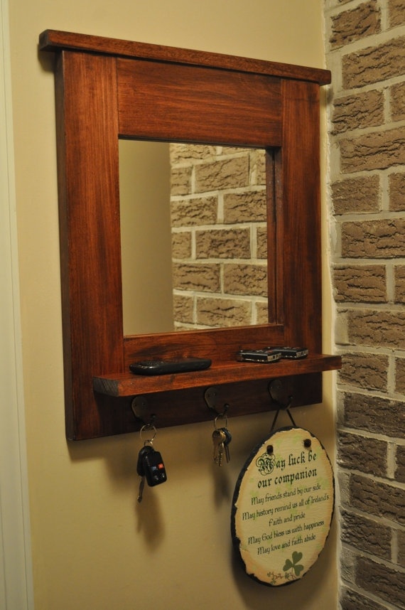Entry Mirror With Key Hooks And Shelf Home Decorating Ideas Entry Mirror With Key Hooks And Shelf Home Decorating Ideas Present Future Wall