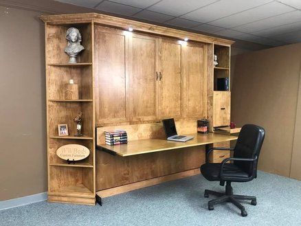 Heavy Front KING Murphy bed with Desk Murphy bed desk ...