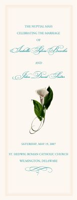 wedding program wording examples