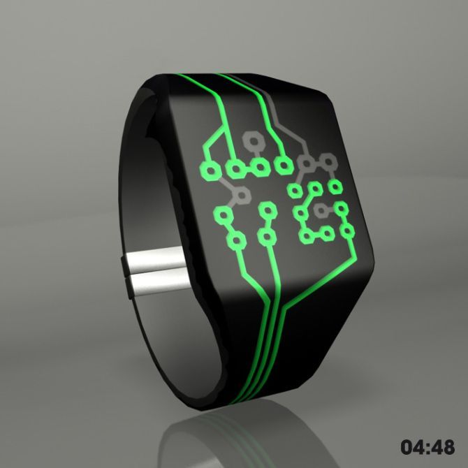 Electronic LED Watch Concept | Tokyoflash Japan | Винтаж Electronic LED Watch Concept | Tokyoflash Japan | Винтаж
