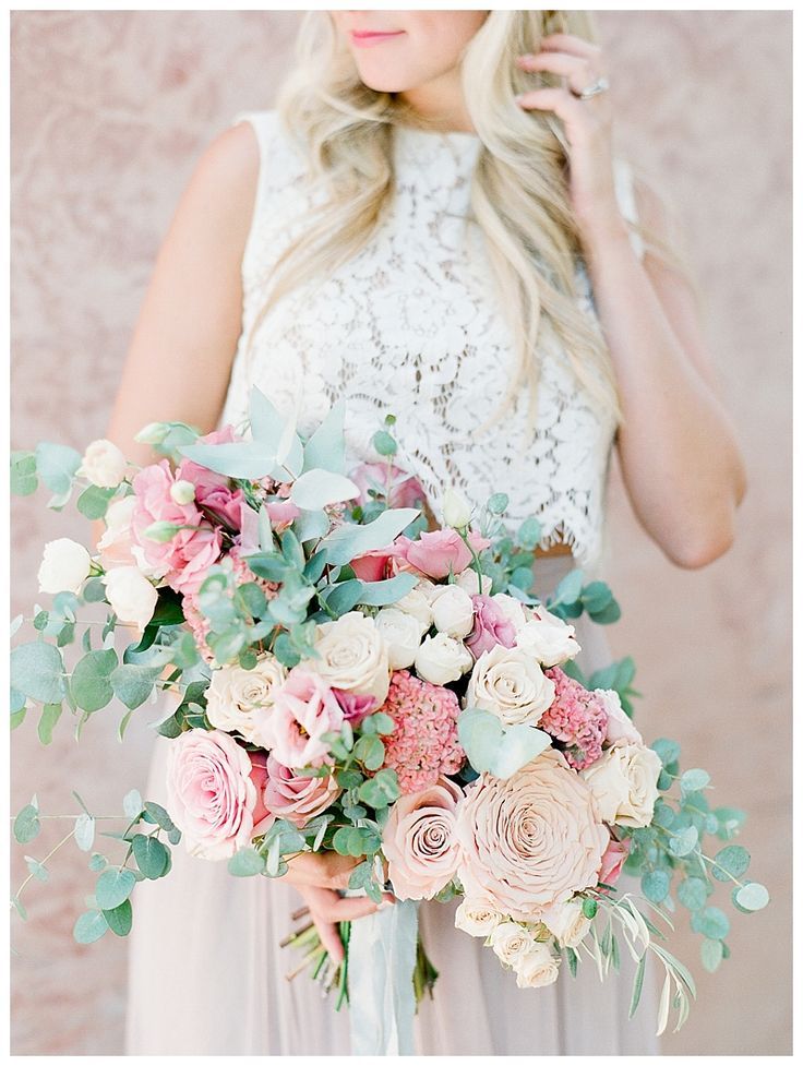 Lauren And Tim Neutral Wedding Flowers Blue Wedding Flowers