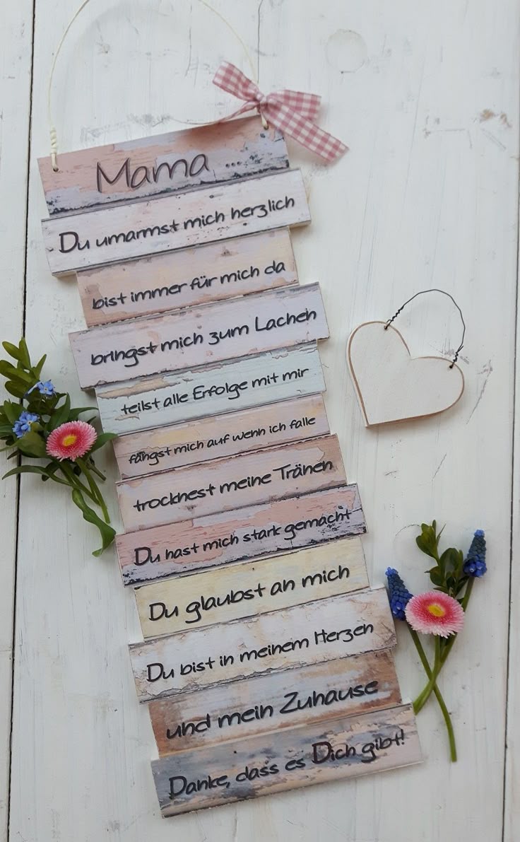 Holzschild - Mama - Muttertag - Geburtstag - Taupe - Valentinstag - Geschenk - ...