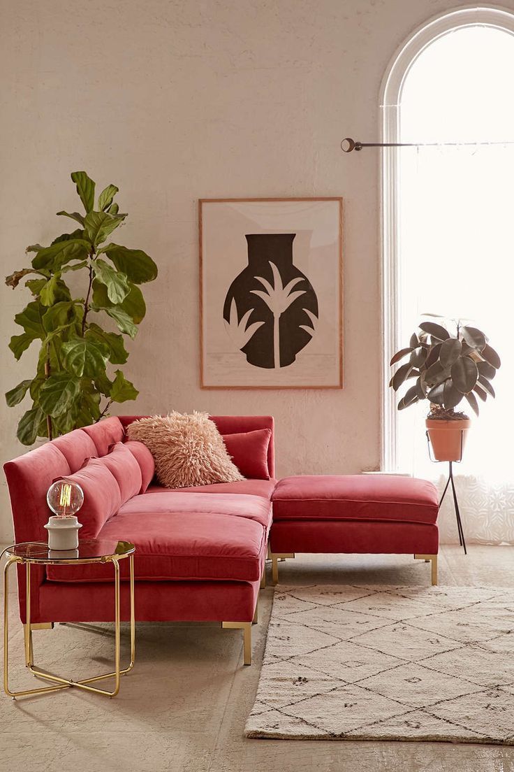 Cecilia velvet sectional sofa urban outfitters