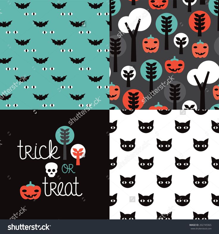 seamless kids halloween illustration pumpkin cat background pattern and trick or treat cover design in vector - Design Halloween seamless kids halloween illustration pumpkin cat background pattern and trick or treat cover design in vector - Design Halloween