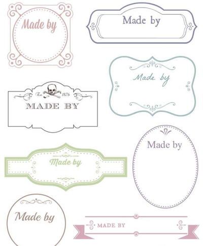 For lovers of vintage crafts, be sure to print out the Sepia and Taupe Card Making Labels. These free printable labels are available with and without the words "made by" on them. Add these labels to the backs of handmade cards or gifts.