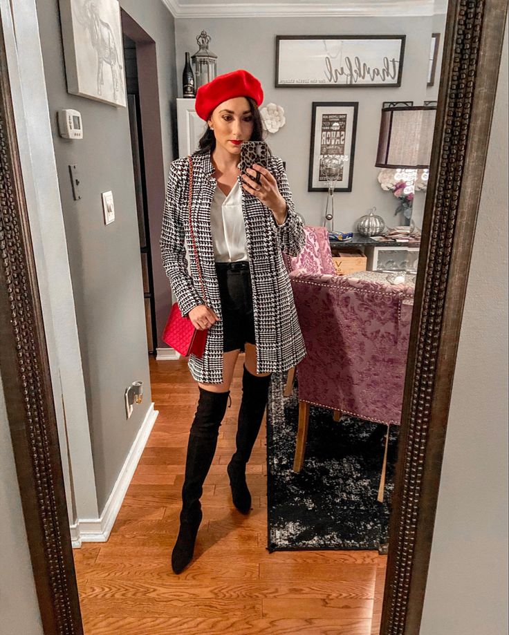 Emily in Paris inspired outfit Parisian fall outfits, Red beret