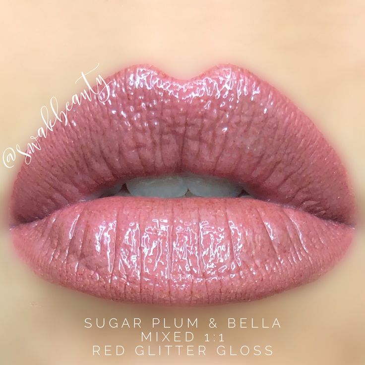 SUGAR BELLA LIPSENSE LIP LOOK - Sugar Plum & Bella LipSense, Mixed 1:1, Red Glit...