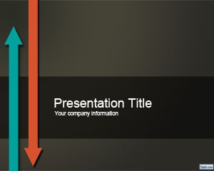 free ppt template with arrow up and down in th business