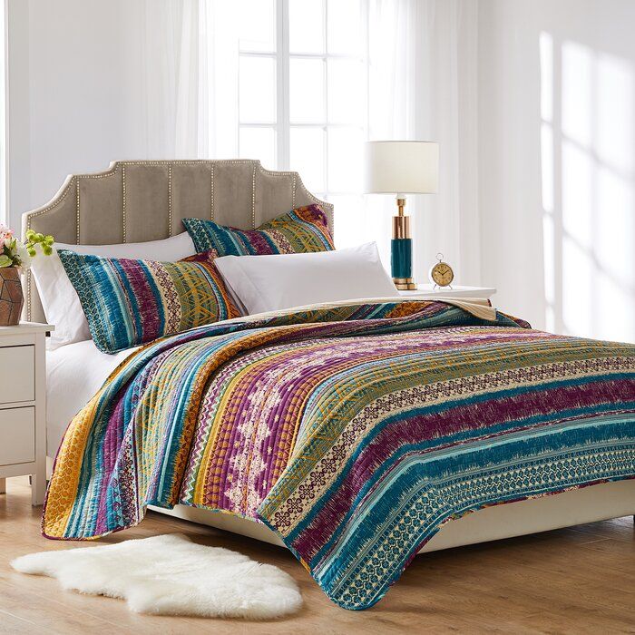World Menagerie Valencia Reversible Quilt Set Reviews Wayfair Southwest Bedding Bed Sets Greenland Home Fashions - Southwest Bedding Cal King World Menagerie Valencia Reversible Quilt Set Reviews Wayfair Southwest Bedding Bed Sets Greenland Home Fashions - Southwest Bedding Cal King