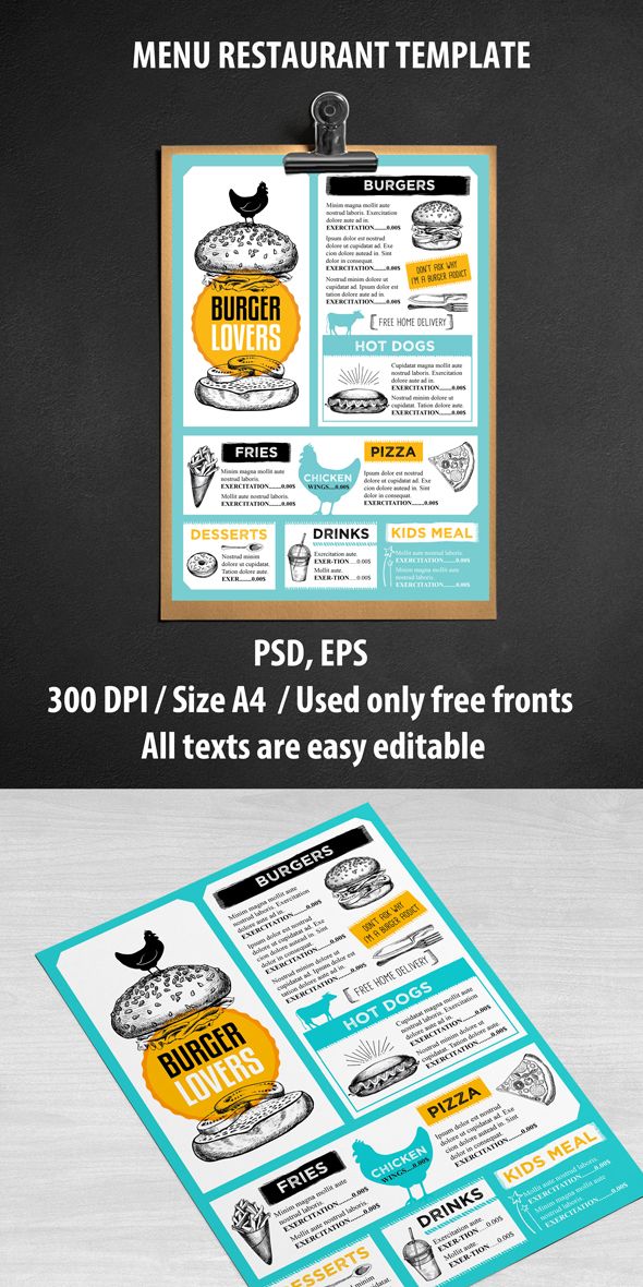 to go menu templates
