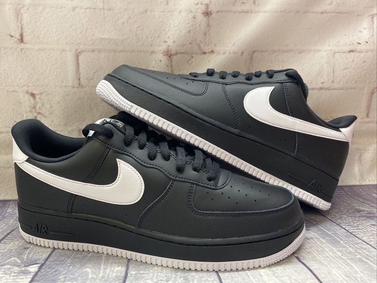Nike Air Force 1 '07 Low Black White Shoes Dc2911-002 Men's Size 6.5 in 2022 | Black nikes, Black and white shoes, Nike air