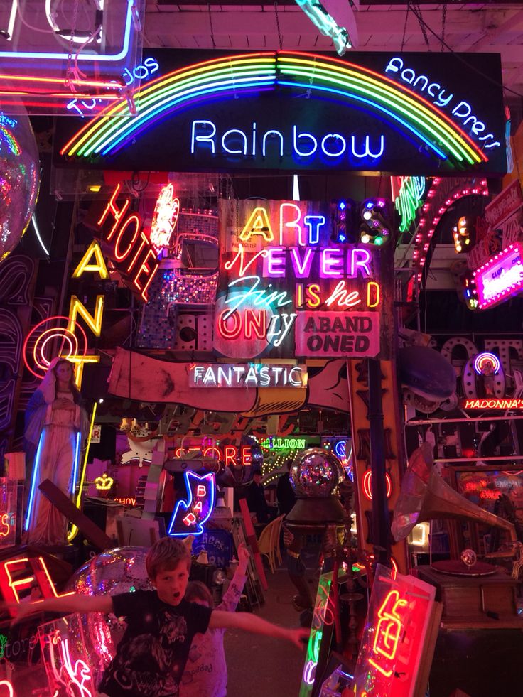 god 39 s own junk yard in the stow e17 neon art neon rainbow neon light