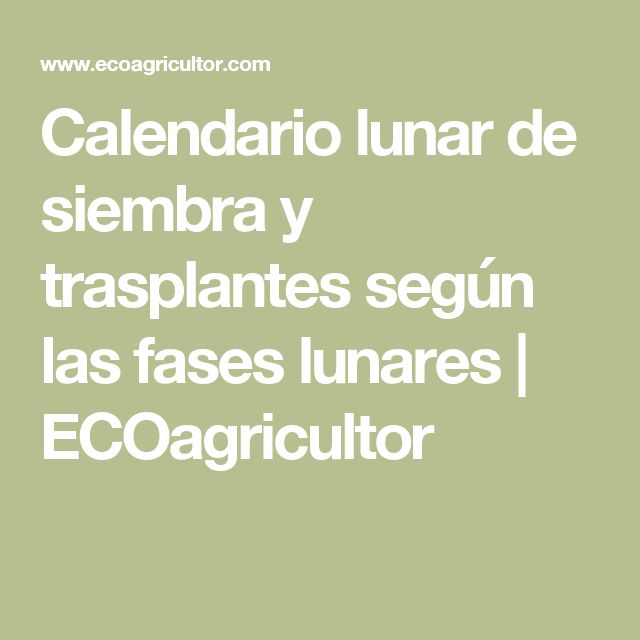 Calendario Lunar De Siembra Y Trasplantes Segn Las Fases | m 225 s de 25 ideas incre 237 bles sobre calendario lunar en Calendario Lunar De Siembra Y Trasplantes Segn Las Fases | m 225 s de 25 ideas incre 237 bles sobre calendario lunar en