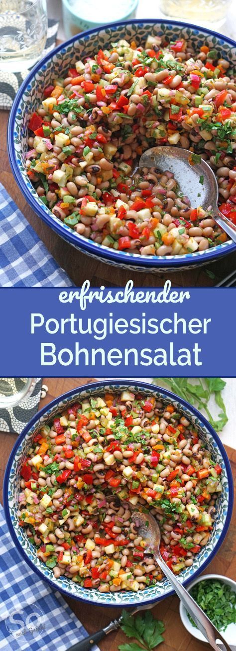 Portugiesischer Bohnensalat mit Paprika und Apfel