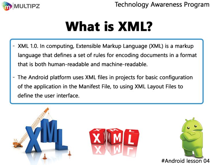 Technology Awareness Program Android Lesson 04 What Is Xml Awareness Technology Programming