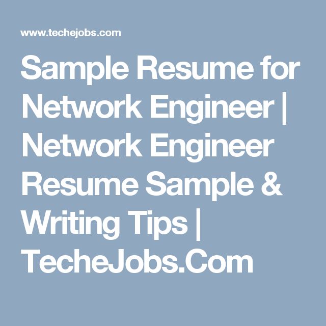11 best Tech Resume images on Pinterest - resume sample for network engineer 11 best Tech Resume images on Pinterest - resume sample for network engineer