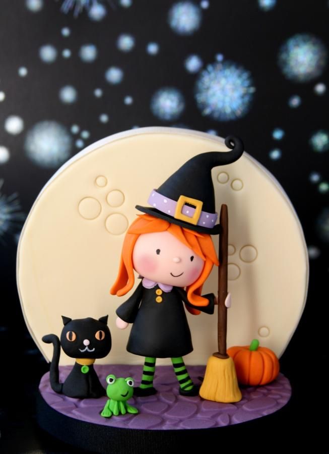 little witch cake topper cake by the clever little cupcake company amanda mumbray