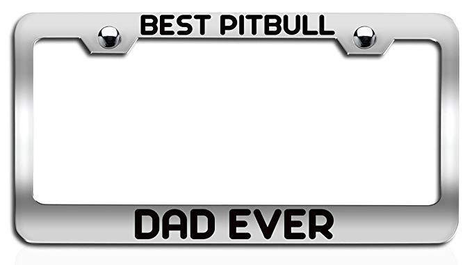 Best Dad Ever License Plate Frame Tag Holder
