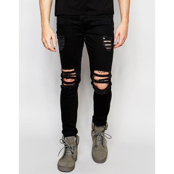 Best 25+ Mens Super Skinny Jeans Ideas On Pinterest Swag Clothes Dark Future Super Skinny Jeans With Extreme Rips (€57) ❤ liked on Polyvore - Best 25+ Mens Super Skinny Jeans Ideas On Pinterest Swag Clothes