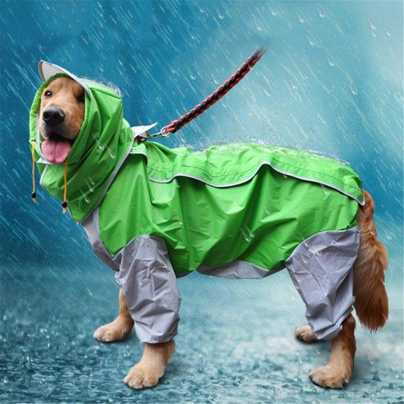 Large Dog Raincoat Waterproof Clothing For Big Clothes Rain Jacket Jumpsuit Samoyed Labra Impermeables Para Perros Abrigos Moda Large Dog Raincoat Waterproof Clothing, Should Dogs Wear Coats In The Rain