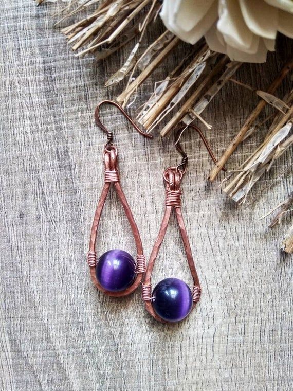 Gift for Wife Long Statement Earrings Handmade Unique Jewelry Silver Wire Wrapped Jewelry One of a kind Boho Cluster Earrings