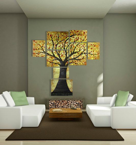 Extra Large Tree Painting Of Modern Life Huge Contemporary Extra Large Tree Painting Of Modern Life Huge Contemporary Multi Canvas Acrylic Artwork Wall Art Over 5 Feet For The Home