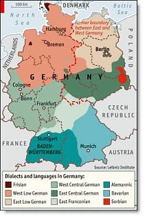 map of german dialects and migration