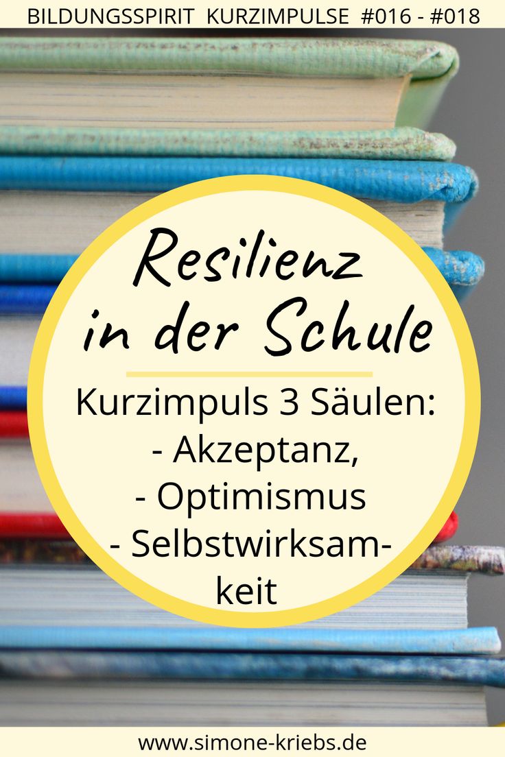 Resilienz in der Schule - Akzeptanz, Optimismus, Selbstwirksamkeit (Kurzimpuls 3 Säulen)