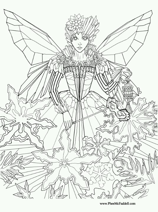 christmas fairy coloring pages