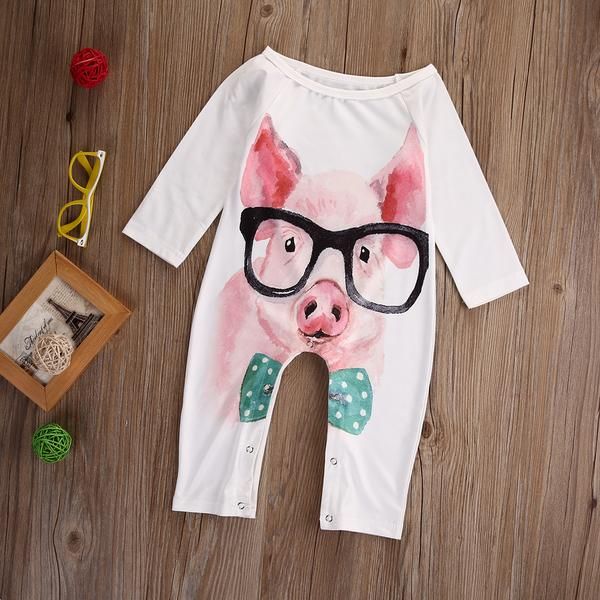 YOUNGER TREE Infant Baby Boys Girls Romper Tattoo Print Long Sleeve Jumpsuit Bodysuit One-Piece 0-24 Months
