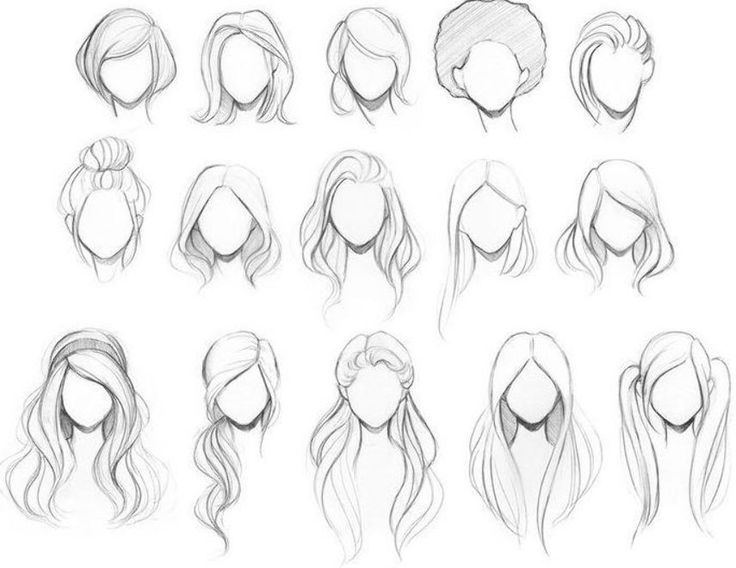 Basic Hairstyles Female Anime Drawings Tutorials Sketches Manga Hair